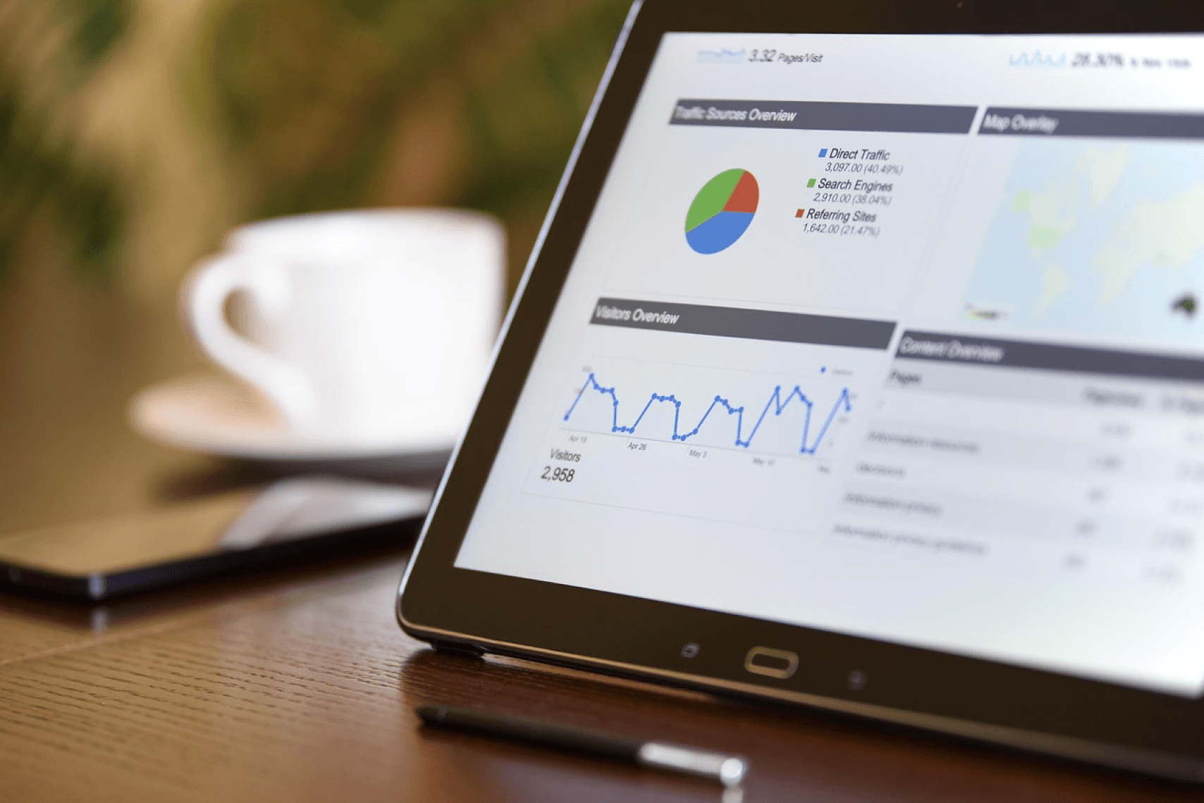 Analytics Dashboard Background top